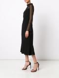 sheer panel dress