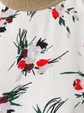 striped floral print top