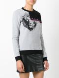 embellished lion sweatshirt 