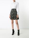 star print lightly pleated skirt