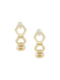 plain triple Honeycomb stud earrings