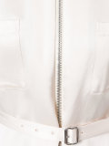 pleated trim zip up top 