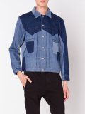 contrast panel denim jacket