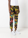 abstract print trousers