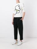 pinstripe pleated trousers