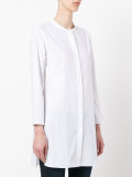 mandarin neck elongated shirt