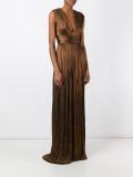 plissé evening gown