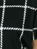 格纹T恤式罩衫