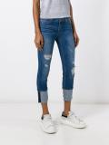 distressed ankle cuff jeans