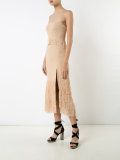 lace strapless dress