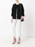 ruched sleeve open jacket 
