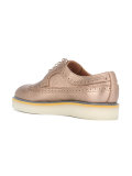 metallic platform brogues