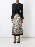 circle embroidered maxi skirt