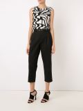 sleeveless printed blouse