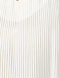 pleated V-neck top