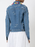 pompom denim jacket