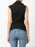 draped neck tank top