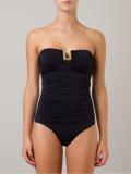 bandeau draped swimsuit