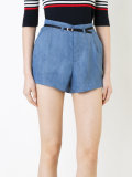 front pleat shorts