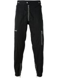 zip detail tapered trousers