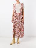 shoulder strap ruffled skirt