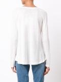 button detailing flared T-shirt