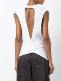 open back knitted blouse