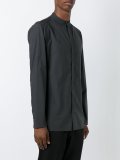 band collar shirt
