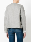 collarless jacket