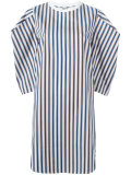 square sleeve striped dress