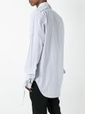 strap detail striped shirt