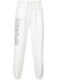 'work' print sweatpants