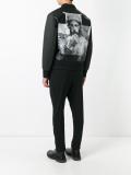 Tattooed Statue leather bomber jacket