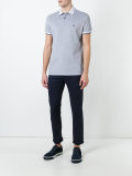 contrast collar polo shirt