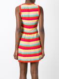 striped flared knit dress
