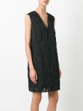 sheer detailing shift dress
