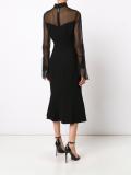sheer panel dress
