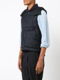pinstripe padded gilet