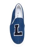 'J' patch denim sneakers