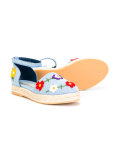 denim floral espadrilles 