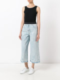 embroidered sleeveless top