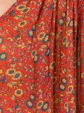 printed V-neck blouse
