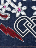 embroidered denim shoulder bag