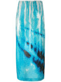 sequin embellished mid-length skirt