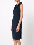 draped neck sleeveless dress