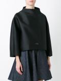 boxy funnel neck jacket
