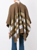 metallic striped poncho