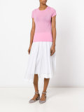 short sleeve fitted knit top