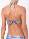 basket weave print bikini top