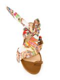 paisley print flat sandals